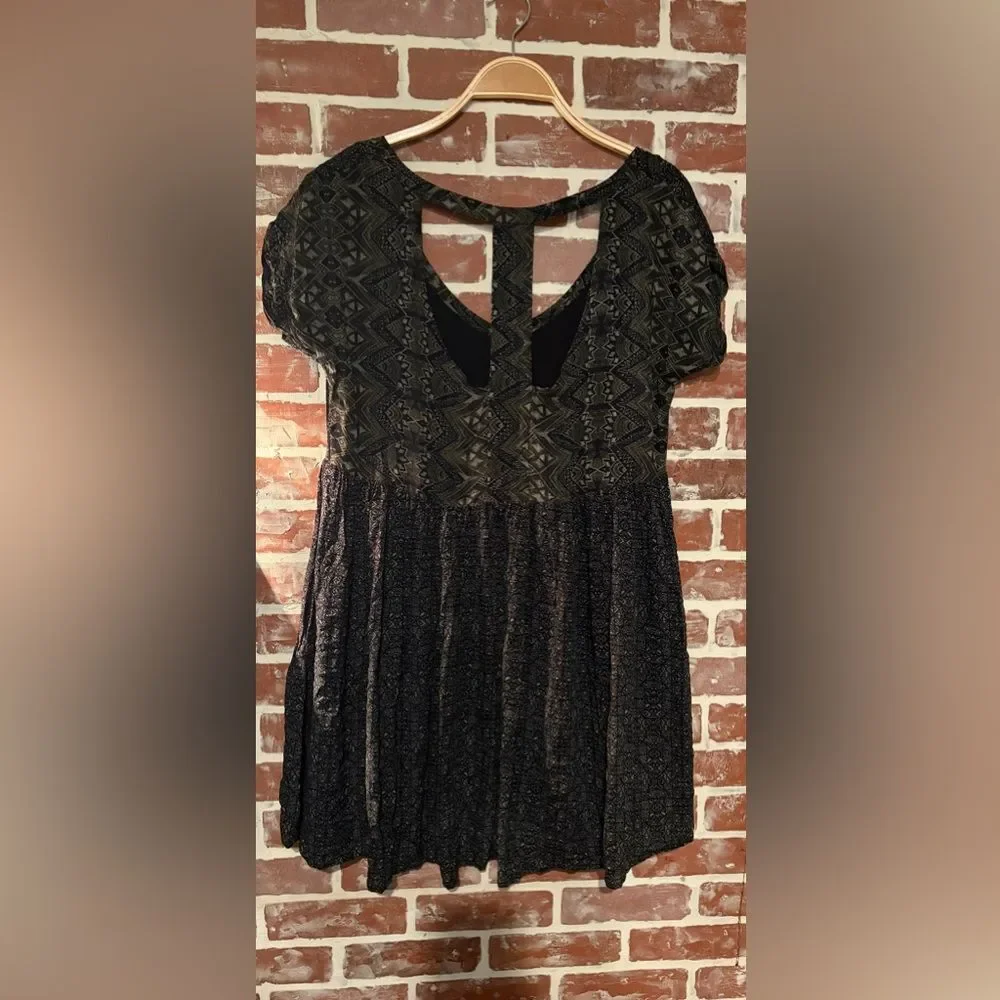 Free People Sundown Babydoll Mini Dress. - Picture 3 of 4